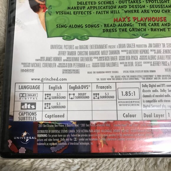 How The Grinch Stole Christmas DVD Collectors Edition With Jim Carrey PG - Picture 4 of 6